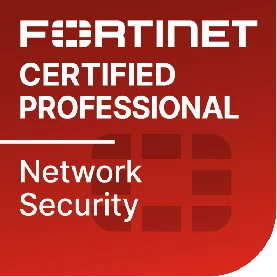 Fortinet Certified in Network Security badge